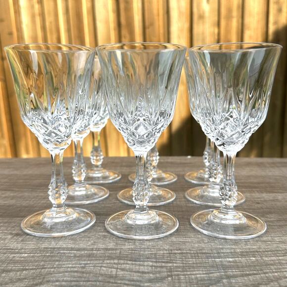 Capri Crystal Collection JMP Marketing Italy Retired Crystal Water Goblets-Set 9 - Picture 3 of 6